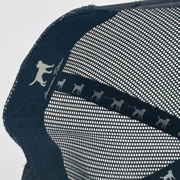 American Fetcher Hat Cap SnapBack Men’s Black White Rope Hunting Outdoorsman - Picture 7 of 7